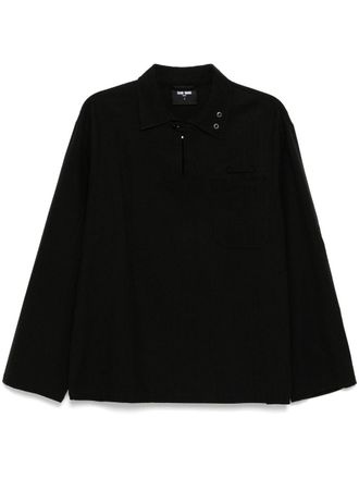 Team Wang Choices Herringbone shirt - unisex - Lyocell/Cotton - 00 - Black