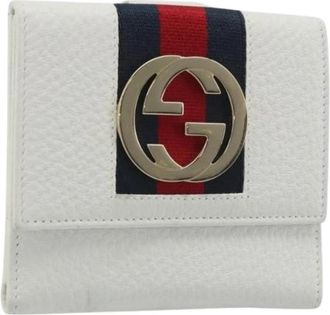 Gucci Pre-owned Vintage Portemonnee - Dames - Vintage Accessoires - Wit - ONE Size - Leer - Vintage