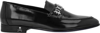 Philipp Plein Moccasin Gothic - Heren - Loafers - Zwart - 47 EU - Leer - Schoenen