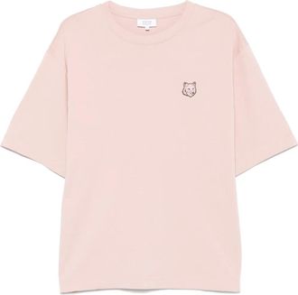 Maison Kitsuné T-shirt con applicazione Bold Fox Head - Rosa
