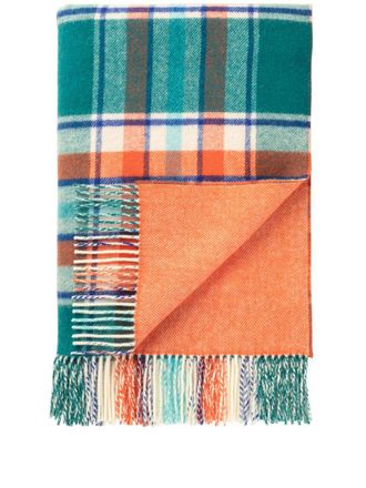 Johnstons of Elgin Johnstons Of Elgin - Reversible Wool Throw - Unisex - Lambs Wool