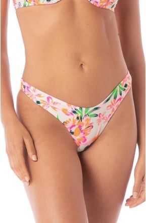 Maaji Splendor Reversible Bikini Bottoms in Light Beige at Nordstrom, Size X-Small