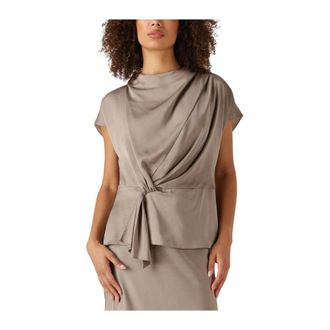 Bruuns Bazaar Overhemden, Dames, Beige, XL, Wol, Beige Bbtinja Blouse voor stijlvolle vrouwen