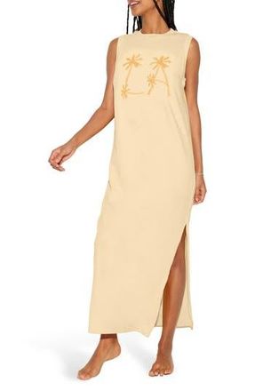 Spiritual Gangster LA Mullholland Cotton Maxi Dress in Mellow Yellow at Nordstrom Rack, Size X-Small