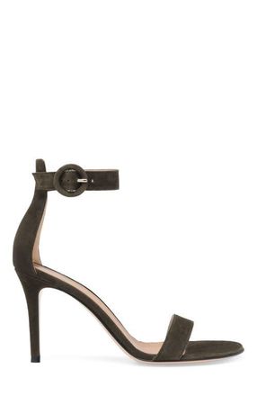 Gianvito Rossi Portofino 85 Sandals in Brown Suede at Nordstrom, Size 40.5