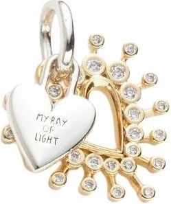 Pandora Radiant Heart Dubbel Bedel - Dames - Kettingen - Geel - ONE Size - Tweed - Accessoires