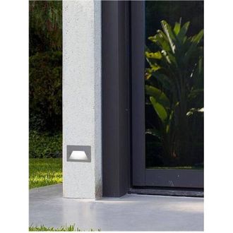 Trade Shop Trade Shop Traesio - Trade Shop - Segnapasso A Led 3w Grigio Faretto Applique Luce Fredda Calda Naturale Ip65 Es49