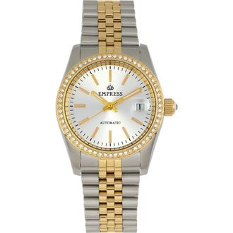 Empress Constance Automatic Bracelet Watch with Date in Metallic Gold at Nordstrom