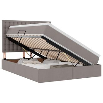 vidaXL Letto Con Contenitore E Materasso Talpa 140 X 200 Cm Tessuto Vidaxl