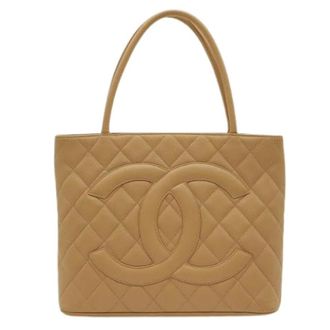 Chanel Pre-owned Matelasse Caviarskin Shoulder Tote Bag - Pre-owned - Mujer - Beige - ONE SIZE