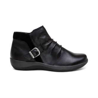 Aetrex Womens Luna Buckle Boot In Black