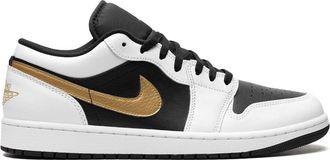 Nike Jordan Air Jordan 1 Low Gold Swoosh sneakers - men - Rubber/Fabric/Calf Leather - 12.5 - White