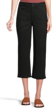 NYDJ Joni High-Rise Relaxed Capris in Black Womens Jeans Black : 0, Cotton/Denim/Elastane
