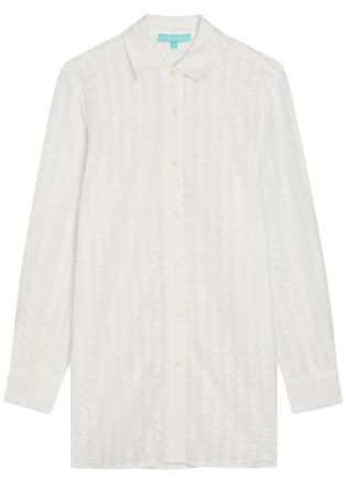 Melissa Odabash Daria Lace Cover-up Shirt - White - S (UK8-10 / S)