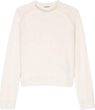 Jil Sander brushed sweater - women - Silk/Mohair/Virgin Wool - 36 - Neutrals