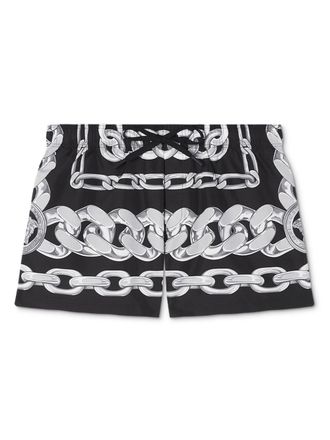 Versace Medusa Chains swim shorts - men - Elastane/Polyester/Nylon/Polyester - 3 - Black