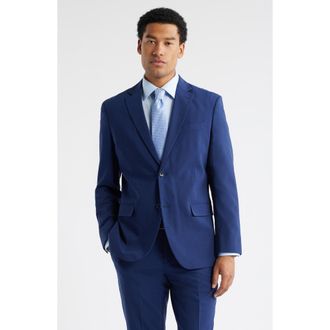 Nordstrom Henrik Trim Fit Solid Stretch Wool Suit Jacket in Navy Peacoat at Nordstrom Rack, Size 38Regular