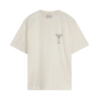 Filling Pieces Tops, Heren, Wit, XL, Katoen, T-shirt Champagne