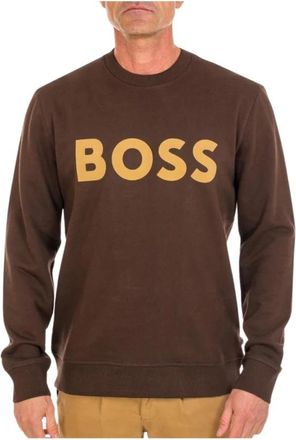 HUGO BOSS Stadler Sweatshirt - Heren - Sweatshirts - Bruin - 4XL - Katoen - Hoodies & sweatvesten
