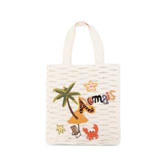 Alemais Island Cove Embroidered Crochet Tote Bag