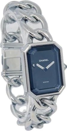Chanel Pre-owned Vintage Roestvrijstalen Horloge - Dames - Vintage Horloges - Blauw - ONE Size - Vintage
