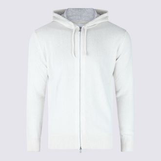 Eleventy Beige Cashmere Zipped Sweater