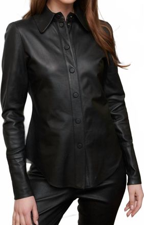 Jakett Sylvie Vintage Leather Blouse In Black
