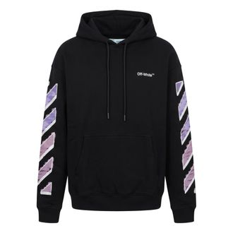 Off-white Sportieve Hoodie met Capuchon en Logo - Heren - Sweatshirts & Hoodies - Zwart - Maat: 2XL Katoen