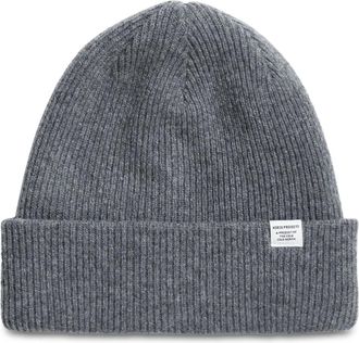 Norse Projects Merino Beanie - Heren - Hoeden - Grijs - ONE Size - Wol - Accessoires
