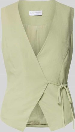 LeGer By Lena Gercke Weste aus Viskose mit V-Ausschnitt Modell Emelie in Schilf, Gr&ouml;&szlig;e 38