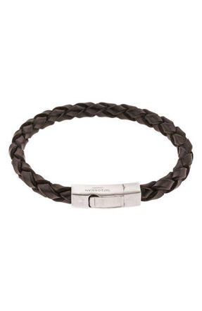 Tateossian Mens Click Scoubidou Bracelet in Black at Nordstrom, Size Medium