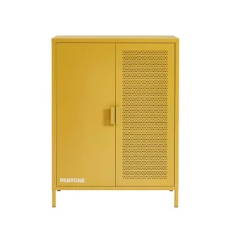 Pantone Aparador de metal amarillo mostaza h100cm