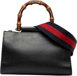 Gucci Pre-owned Nymphaea - Dames - Vintage Handtas - Zwart - ONE Size - Leer - Vintage