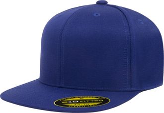 Flexfit Mens 210 Fitted Flat Bill Cap Hat, Royal, X-Large