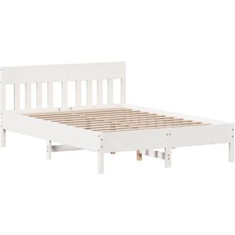 vidaXL Letto senza Materasso Bianco 120x190 cm Legno Massello di Pino - Vidaxl
