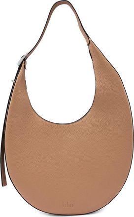 Behno Ina Medium Pebbled Leather Crescent Bag in Almond at Nordstrom