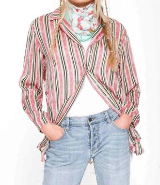 Aratta Era Resort Shirt In Stripe Red