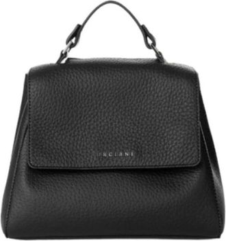 Orciani Handbags, female, Black, Size: ONE SIZE Soft Leather Handbag Nero Aw25