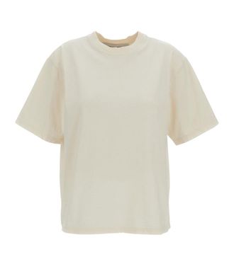 Golden Goose White Solid Crew Neck T-Shirt