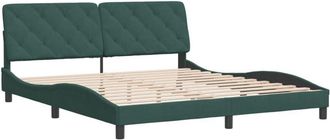 vidaXL Estructura Cama Sin Colch&oacute;n Terciopelo Verde Oscuro 180x200 Cm Vidaxl