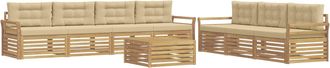 vidaXL Conjunto De Sof&aacute;s De Exterior 8 Uds. Y Beige Vidaxl