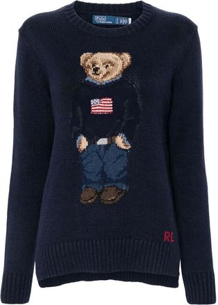 Polo Ralph Lauren Navy Graphic Crew Neck Sweater