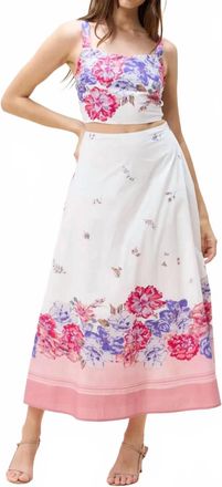 Cleobella Jenni Floral Cropped Top In Camellia Print
