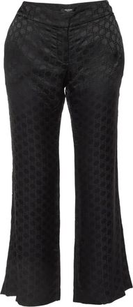Balmain silk-blend straight-leg trousers - Black