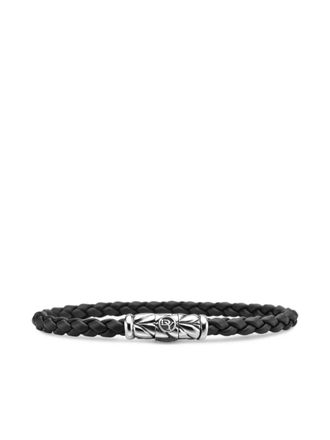 David Yurman sterling silver Chevron Woven bracelet (6mm) - Black
