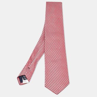 HUGO BOSS Boss By Hugo Boss Red Jacquard Classic Tie