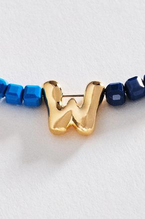 Anthropologie Colorful Beaded Initial Necklace