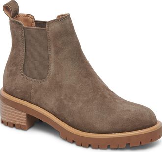 Blondo Matilda Waterproof Lug Sole Chelsea Boot in Drk Taupe Suede at Nordstrom Rack, Size 7.5