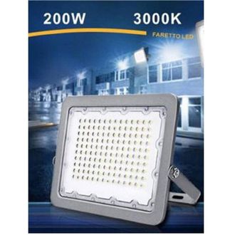 Trade Shop Trade Shop Traesio - Trade Shop - Faro Led 200w Ultra Slim Esterno Grigio Ip65 Luce 6500k 4000k 3000k Fs200w-g5