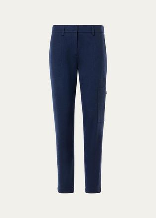 Akris Mila Wool Tapered-Leg Ankle Cargo Pants